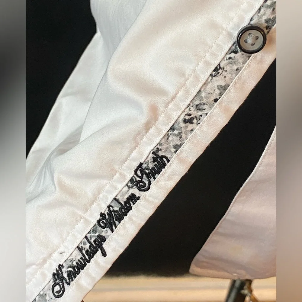 Robert Graham Classic Fit White Floral Button Down Shirt XL - Picture 8 of 10